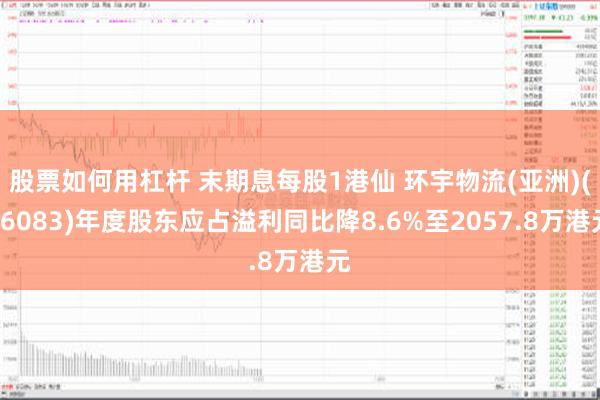 股票如何用杠杆 末期息每股1港仙 环宇物流(亚洲)(06083)年度股东应占溢利同比降8.6%至2057.8万港元