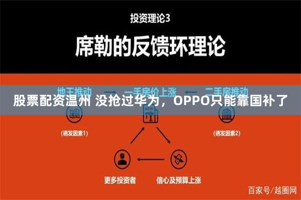 股票配资温州 没抢过华为，OPPO只能靠国补了